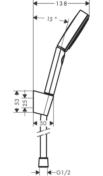 Душевой комплект Hansgrohe Pulsify белый матовый 24302700 (детальная фотография), душевые комплекты, наборы