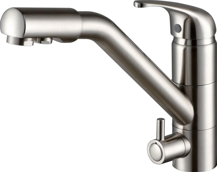 Смеситель для кухни Paulmark Hessen никель He213017-NI (детальная фотография)