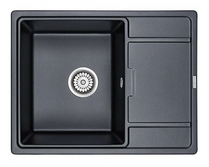 Мойка для кухни Paulmark Weimar 65 см черный металлик PM216550-BLM (детальная фотография)