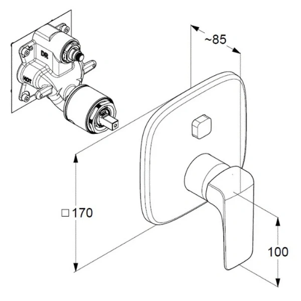 Душевой комплект Kludi Ameo хром 416720575 (детальная фотография), комплекты
