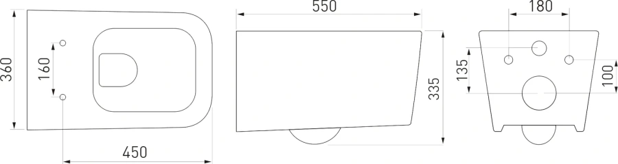 Унитаз с инсталляцией BERGES Floe кнопка черная 043224 (детальная фотография), с инсталляцией index_4