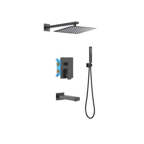 Душевой комплект Акватек Либра черный матовый - фото 2