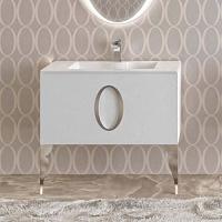 Тумба без раковины с 2 ножками, белая 85см La Beaute KANTAL