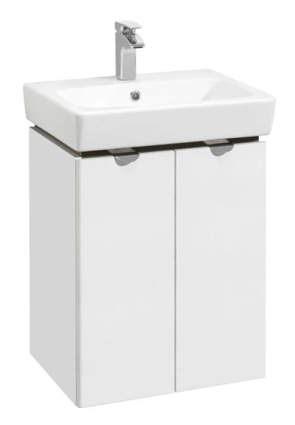 Тумба с раковиной напольная Акватон Скай 1A238101SY010 55 см с двумя дверцами (детальная фотография)