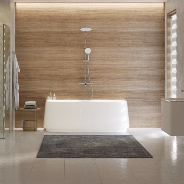 Ванна акриловая Cezares Lux 170x80 см белая CZR-LUX-WALL-170-80-58 (детальная фотография), 170x80 см
