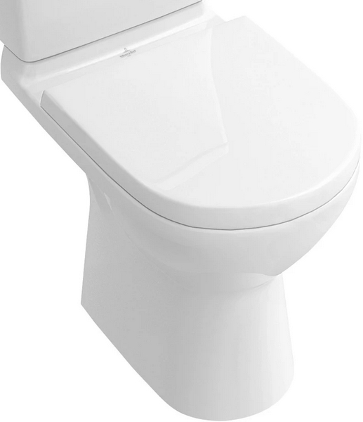 Чаша для унитаза-компакта Villeroy & Boch O.novo альпийский белый с покрытием AntiBac 566110T1 (детальная фотография)