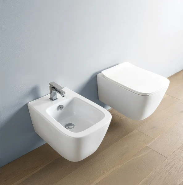 Биде подвесное ArtCeram A16 белое ASB004 01 00 (детальная фотография), прямоугольной формы