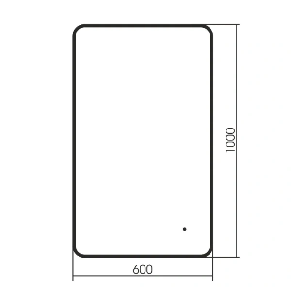 Зеркало с подсветкой Abber See 60 см бесконтактный выключатель AG6102SCB (детальная фотография), в наличии