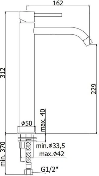 Смеситель для раковины Paffoni Light черный матовый LIG081NO (детальная фотография), для раковины