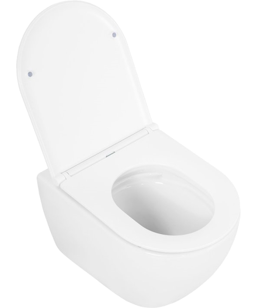 Унитаз подвесной Cezares Stylus с крышкой-сиденьем CZR-6601-TH-TOR (детальная фотография), современные, hi-tech, круглые