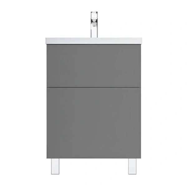 Тумба напольная для раковины AM.PM Gem, графит матовый M90FSX06022GM32 (детальная фотография)