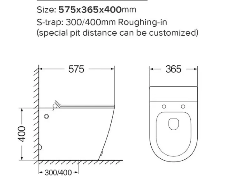 Унитаз напольный SantiLine белый SL-5030 (детальная фотография), приставные, встраиваемые