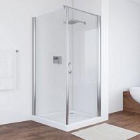 Душевой уголок профиль глянцевый хром стекло прозрачное Vegas-glass