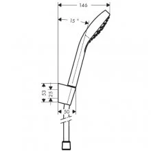 Душевой комплект Hansgrohe Croma Select S белый/хром 26410400 (детальная фотография), душевые комплекты, наборы