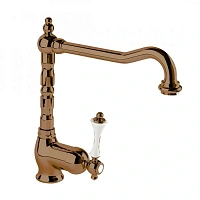 Смеситель для кухни Cezares Margot бронза, ручка белая