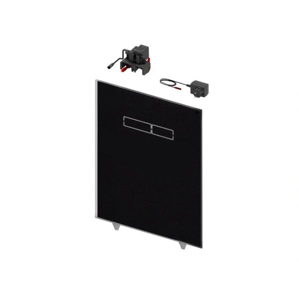 Верхняя стеклянная панель с сенсорным блоком управления, цвет черный, Tece TECElux 9650003 (детальная фотография)