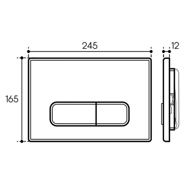 Унитаз с инсталляцией Aqueduto Ovo Plus клавиша белая глянцевая AQDS125T (детальная фотография), с инсталляцией index_1