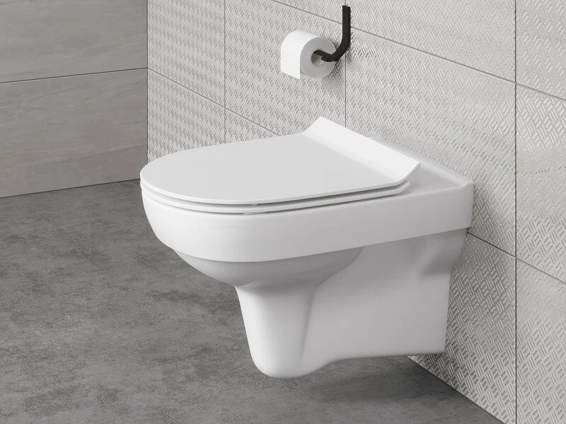 Унитаз с инсталляцией Cersanit City с белой кнопкой 64277 (детальная фотография), в наличии