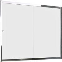 Душевая шторка на ванную профиль глянцевый хром стекло сатин Vegas-glass