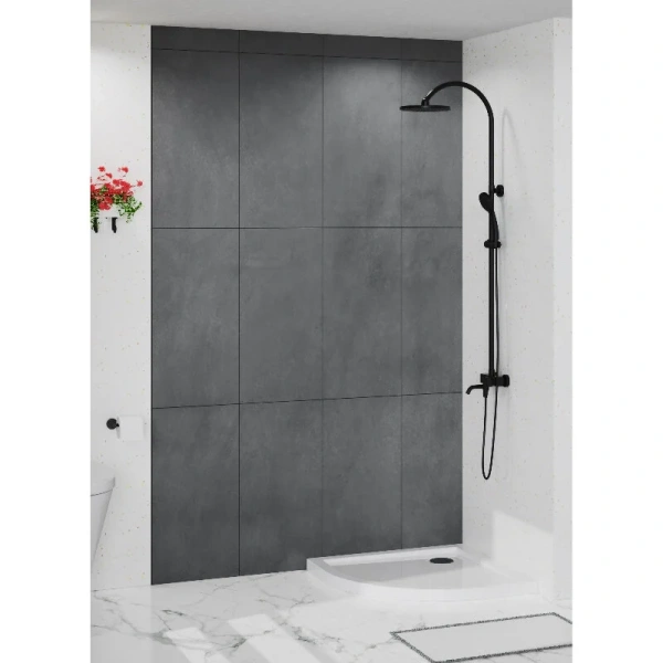 Душевой поддон Vincea 80x80 см акриловый VST-5AQ-8080 (детальная фотография), полукруглые, четверть круга