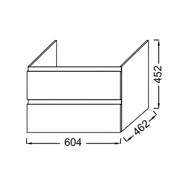 Тумба под раковину подвесная Jacob Delafon Madeleine 60 см белая блестящая EB2052-J5 (детальная фотография), в наличии