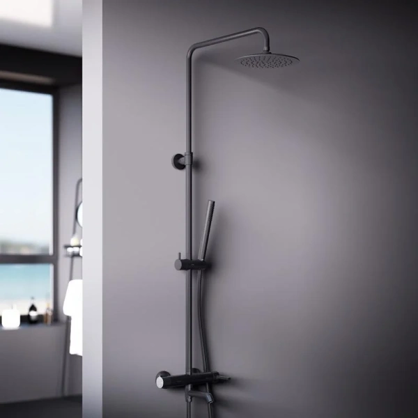 Душевая стойка Damixa Scandinavian Pure черная 936740300 (детальная фотография), черные