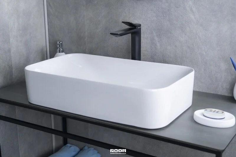 Раковина GID Geometrico N9596 61 см белая 51199 (детальная фотография), белые