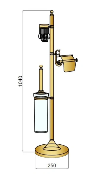 Стойка для ванной Boheme Medici бронза 10613 (детальная фотография), классические, ретро