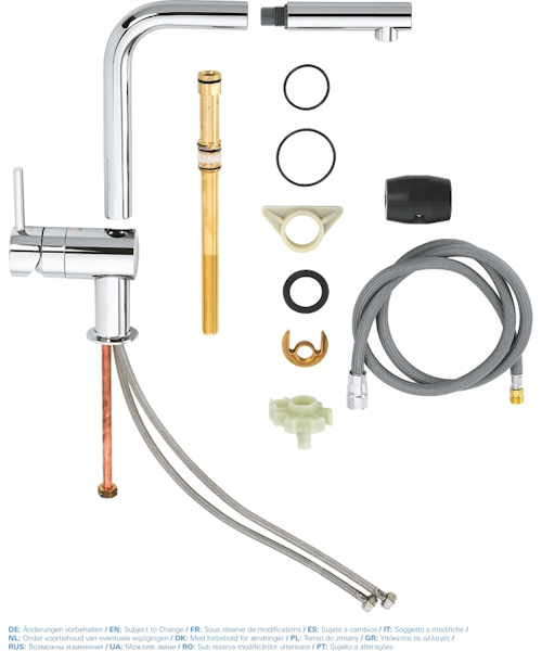 Смеситель для кухни Grohe Minta хром 32168000 (детальная фотография), для кухни