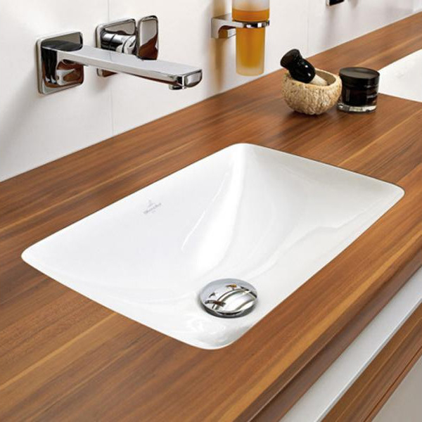 Раковина Villeroy & Boch Loop & Friends 67 см альпийский белый 61632001 (детальная фотография), встраиваемые (в столешницу), пристенные