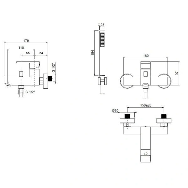 Смеситель для ванны Cezares Unika золото UNIKA-VDM-03/24 (детальная фотография), для ванны