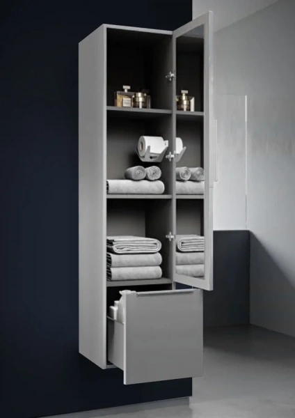 Шкаф-пенал подвесной Cezares Premium 35 см Grigio Nuvola 55504 (детальная фотография) index_1