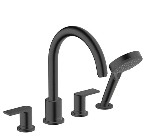 Смеситель для ванны Hansgrohe Vernis Shape черный - фото 2