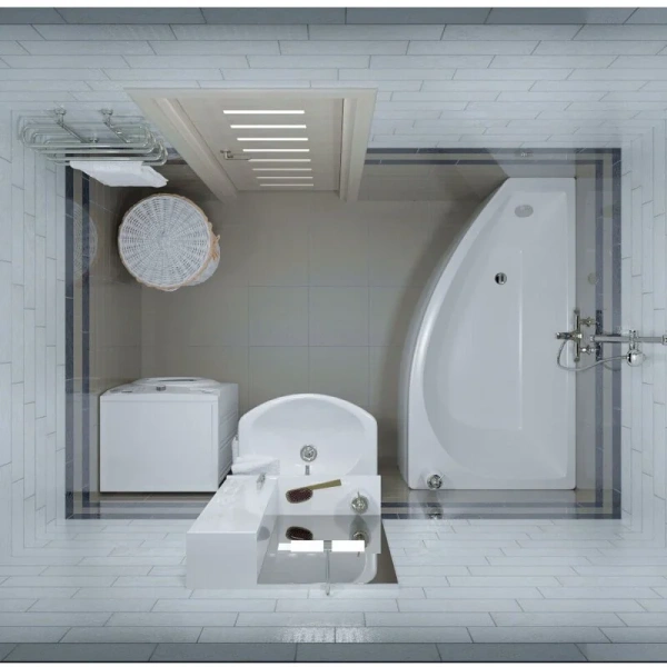 Ванна акриловая Triton OMP Бэлла-левая/правая Экстра Н0000020161/Н0000020162, 140 x 77 см, белая (детальная фотография), 140 см