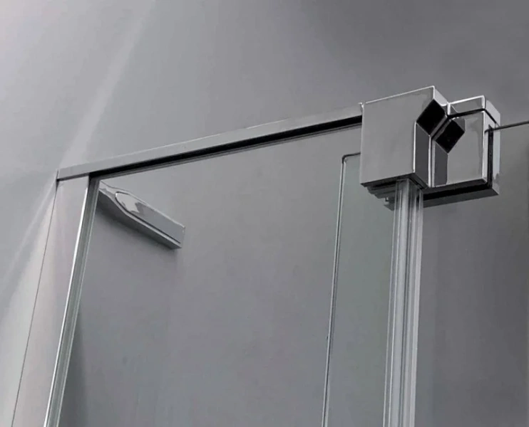 Душевой уголок Cezares Slider 100х100 см стекло прозрачное профиль чёрный SLIDER-AH-1-100-90/100-C-NERO (детальная фотография), черные