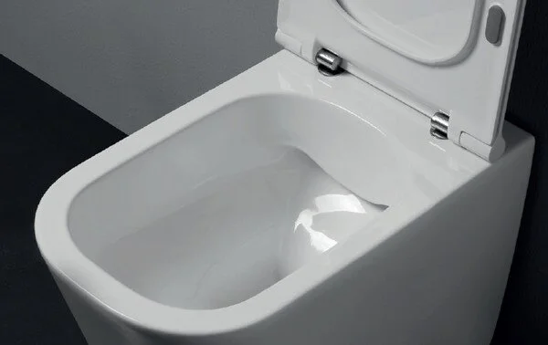 Унитаз подвесной Kerasan Tribeca grigio matt 511459 (детальная фотография), без бачка, со скрытым бачком