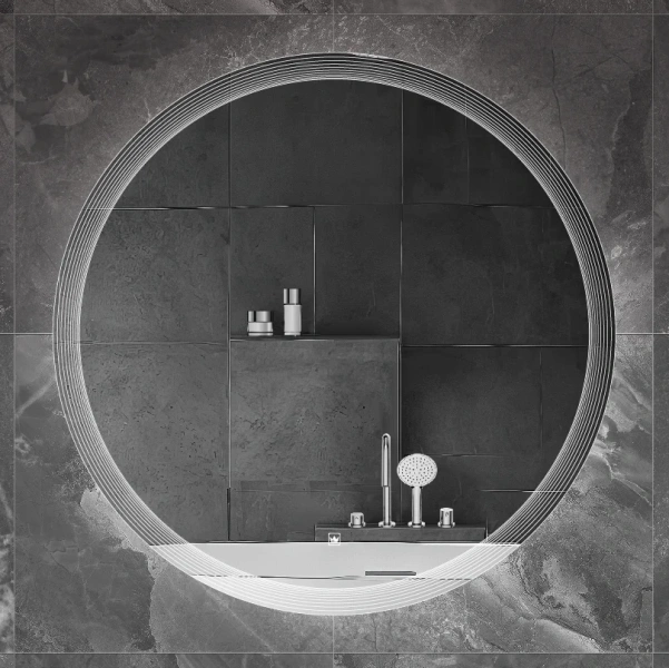 Зеркало с подсветкой Cezares Eco 80 см круглое CZR-SPC-ECO-800-LED-TCH (детальная фотография), 80 см