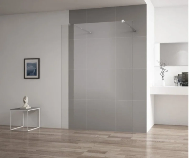 Душевая перегородка Cezares Liberta 110 см стекло прозрачное, профиль хром LIBERTA-L-2-110-C-Cr (детальная фотография), прозрачные