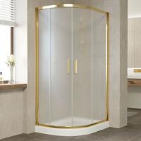 Душевой уголок профиль золотой стекло сатин Vegas-glass