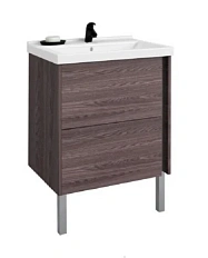 Тумба под раковину подвесная Акватон Стоун 60 см грецкий орех