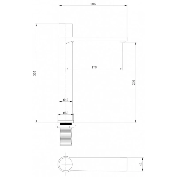Смеситель для кухни Abber Rund хром AF8711 (детальная фотография), для раковины