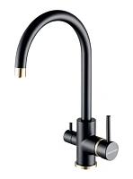 Смеситель для кухни Paulmark Essen антрацит/бронза