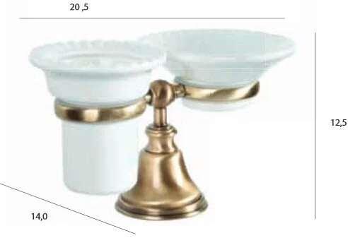 Мыльница со стаканом, цвет хром, Tiffany World Harmony TWHA141cr (детальная фотография), по запросу index_1