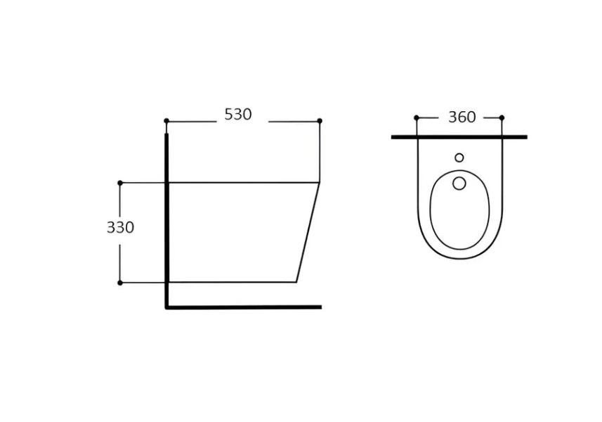 Биде подвесное Акватек Вега серое матовое AQ1057-MG (детальная фотография), современные, hi-tech