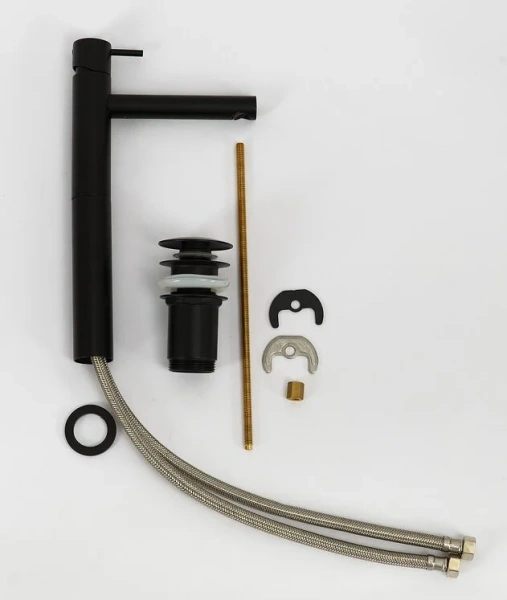 Смеситель для раковины Cezares Leaf черный матовый LEAF-LC1-L-NOP (детальная фотография), современные, hi-tech