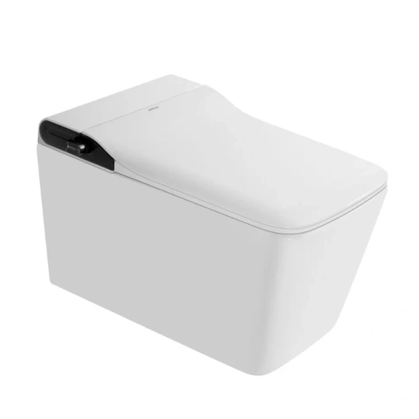 Унитаз подвесной Abber Rechteck электронный AC1215S (детальная фотография), с горизонтальным, прямым выпуском