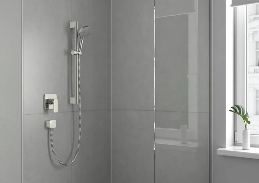 Смеситель для душа Hansgrohe Vernis Shape 71658 однорычажный (детальная фотография), современные, hi-tech