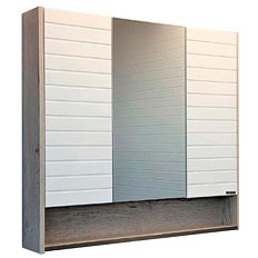 Зеркальный шкаф Comforty Клеон 60 см белый/дуб дымчатый