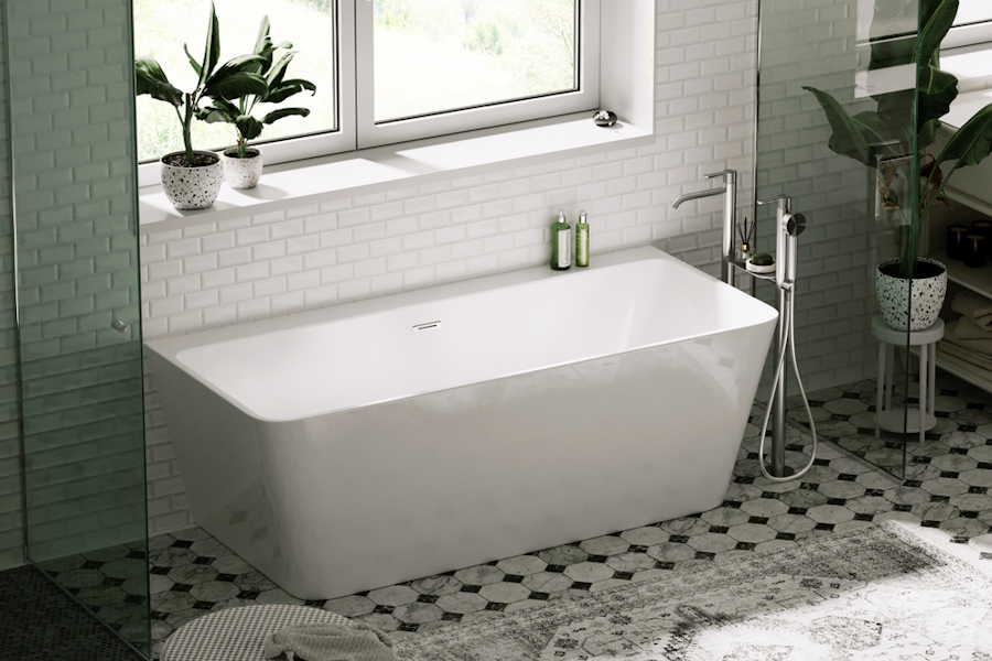 Ванна акриловая Sancos Square 170x75 см прямоугольная FB14 (детальная фотография), 170x75 см