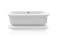 Ванна акриловая Knief Retro 0100-090-06 180 х 85 см с акриловым плинтусом, слив в цвете хром